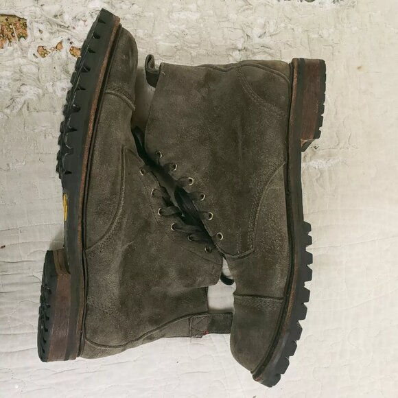 Allen Edmonds Caen Normandy Cap Toe Boots Brown Suede Leather Mens Size 13 D - Picture 7 of 9